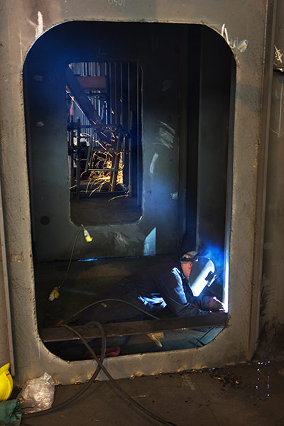 BAE Systems Govan: Welding of the Queen Elizabeth class of new aircraft carriers