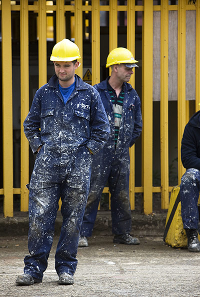 BAE Systems Govan: Workers on their lunch break