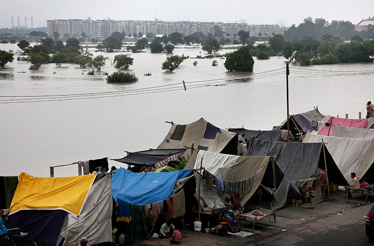 Commonwealth 2: Commonwealth village for athletes seen from the  flooded low-lying
