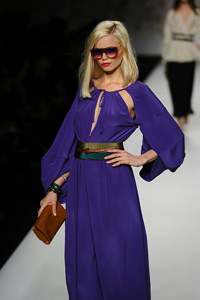 Milan Fashion Week Day 2: A model displays a creation as part of Fendi SS2011