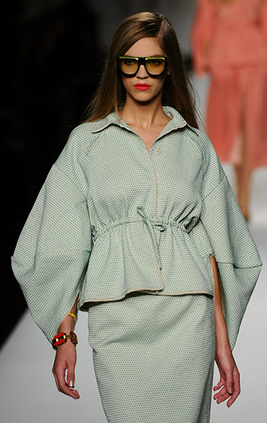 Milan Fashion Week Day 2: A model displays a creation as part of Fendi SS2011