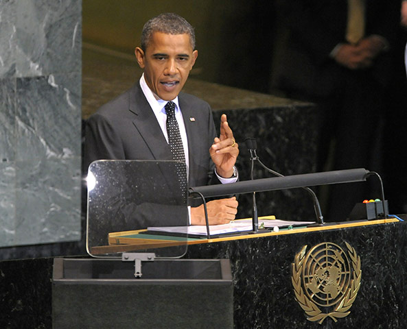 UN Development Summit: US President Barack Obama delivers his speech to the Summit