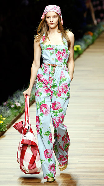 Milan Day 2 Update: A model presents a D&G creation in Milan