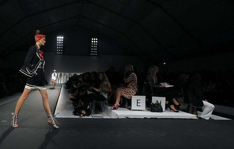 Milan Fashion Day 3: A model displays a creation as part of Moschino SS2011