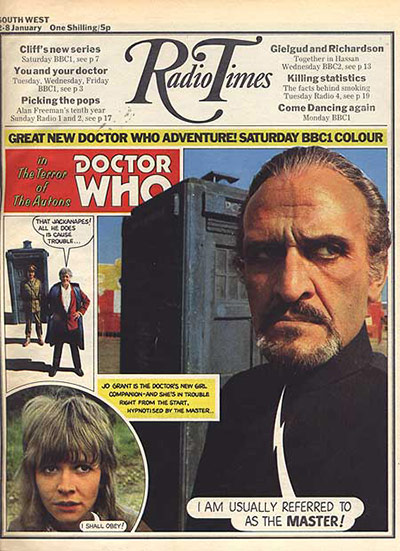 Radio Times - Cover - Dr Who - 2nd January 1971