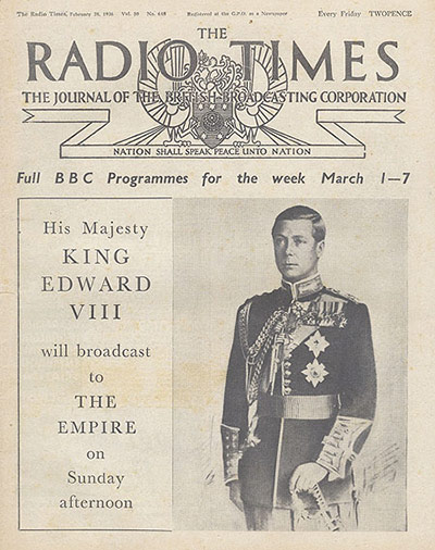 Radio Times Cover - Feb 25th 1936