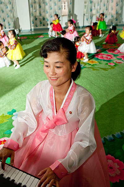 North Korea: A scene at Kim Jong Suk Nursery in Pyongyang