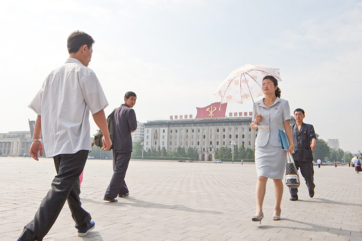 North Korea: Kim Il-Sung Square in the centre of Pyongyang