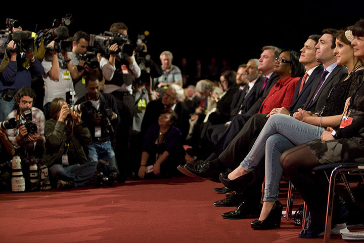 Labour party conference: The Labour leadership candidates listen to the results