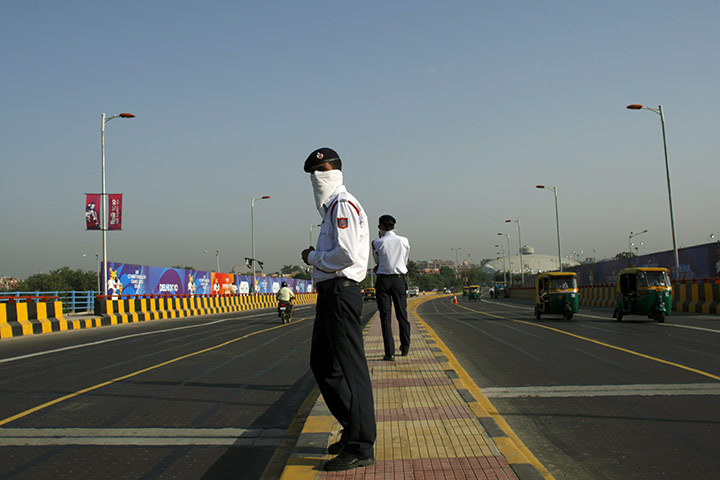 Commonwealth games Mon: Indian traffic police keep watch as they
