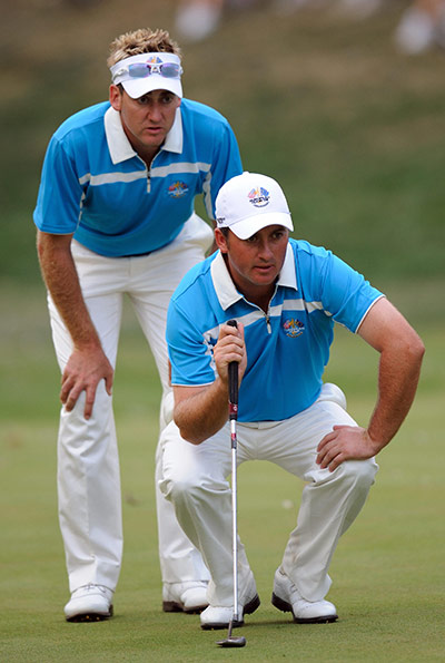 Ryder Cup Uniforms: Graeme McDowell (L) and Ian Poulter of Team Europe, 2008