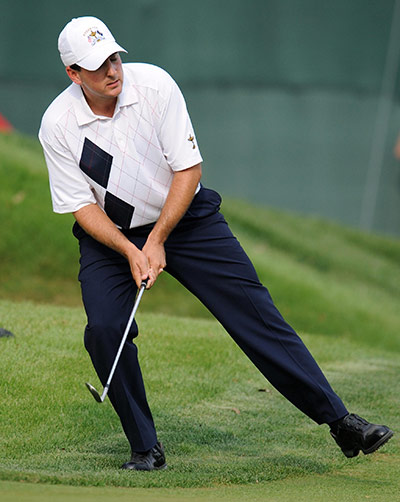 Ryder Cup Uniforms: Ben Curtis of Team USA misses a putt on on the 124th, 2008