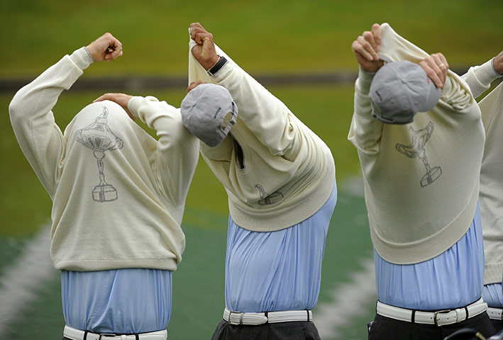 golf4: US Ryder Cup players Hunter Mahan, (L) T