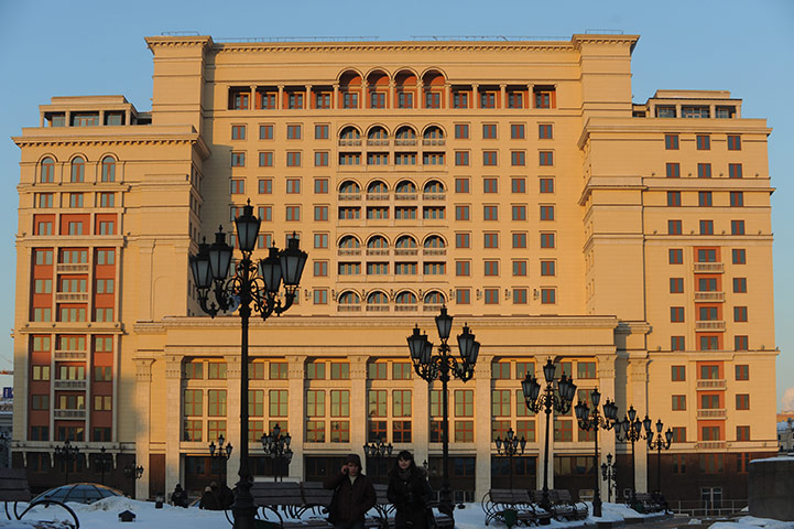 Moscow: The reconstructed hotel Moskva in downtown central Moscow