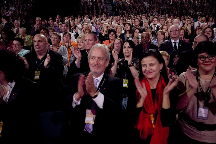 Labour party conference: Delegates, including Tracey Ullman applaud Ed Miliband's speech