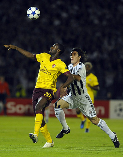 Champions League: Johan Djourou and Cleverson Cordova Cleo vie for the ball