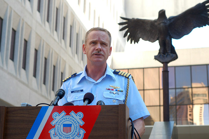 Oil Platform Explosion: Peter Troedsson, holds a press conference after the explosion