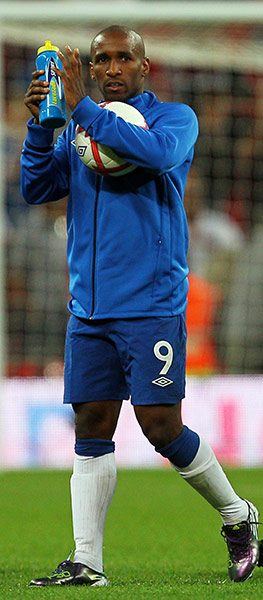England v Bulgaria: Jermain Defoe celebrates with the match ball