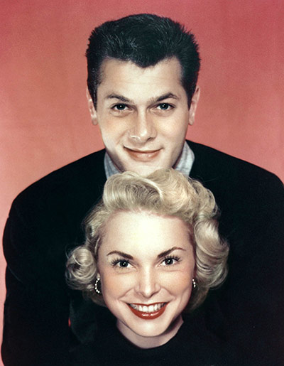 Tony Curtis: Tony Curtis with his wife Janet Leigh in 1954