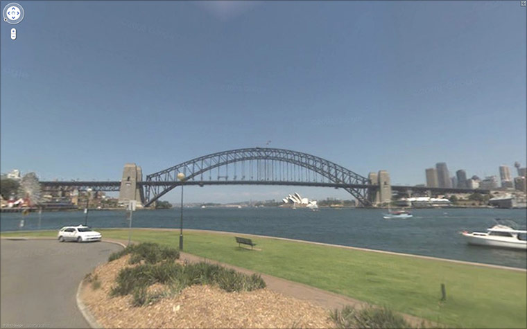 Google Streetview Global: Google streetview - Sydney Harbour Bridge, Sydney, Australia