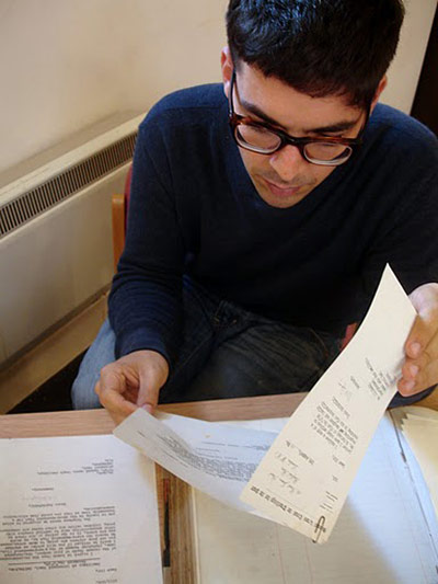 Liverpool Road: A young man checks his list of notes