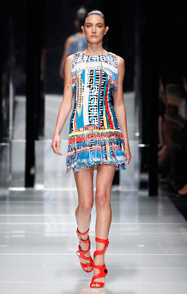 Top ten: Milan: Greek fine fringing at Versace