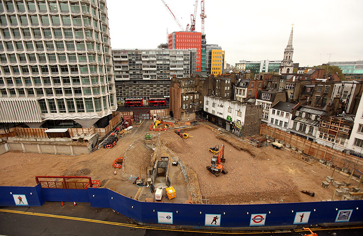 Week in Business: Construction on the Crossrail construction site at Tottenham Court Road