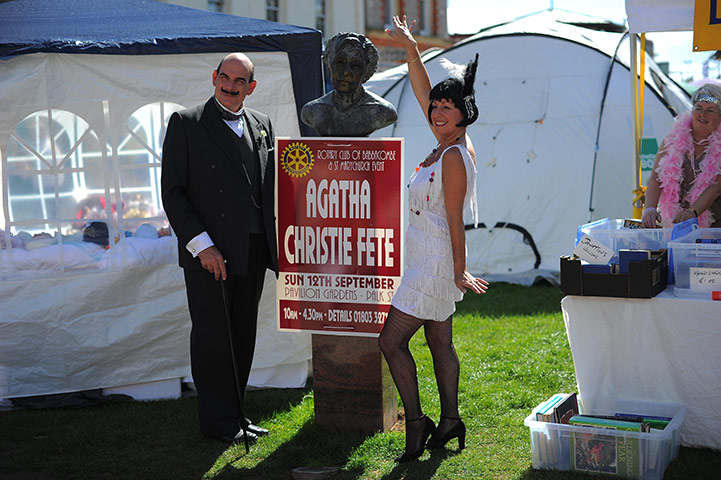 Agatha Christie festival: A Poirot lookalike 