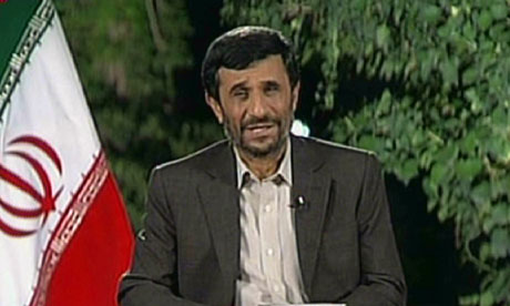 Mahmoud Ahmadinejad in a still from Iranian television.