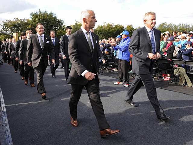 Ryder Cup gallery: The captains lead the teams to the stage