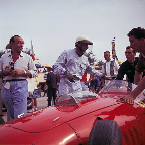 1960 Italian GP: Phil Hill on the grid