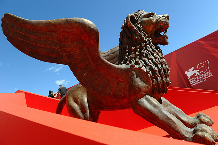 Venice Film Festival: A statue of a Lion is exhibited at the Venice Film Festival