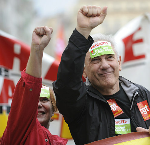 French Strikes: People march on the streets of Marseille