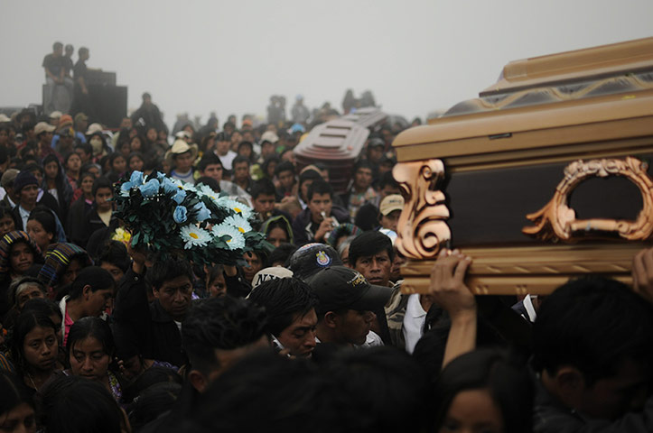 24 hours in pictures: guatemala mudslides victims funerals
