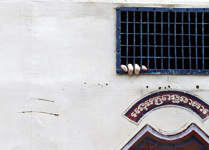 24 hours in pictures: Norwegian Rolf Sletten after his trial in Siem Reap Provincial Court