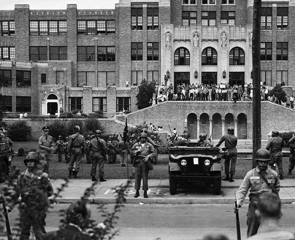 Little Rock: Fed.Troops @ School Where Blacks Will Go