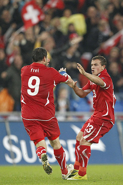 Switzerland v England: Switzerland's Xherdan Shaqiri celebrates his goal against England 