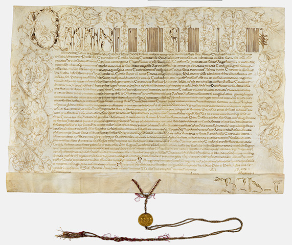 Secret Archives Vatican: Letter of Clement VII for the coronation of the Emperor Charles V, 1530