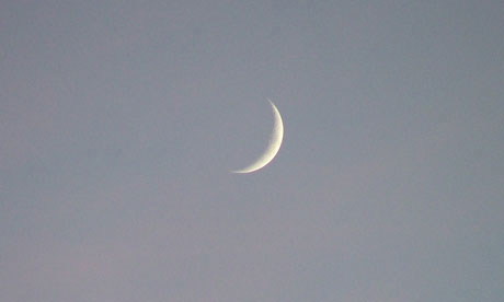Eid celebrations begin with sighting of the new moon that signals the end of Ramadan.
