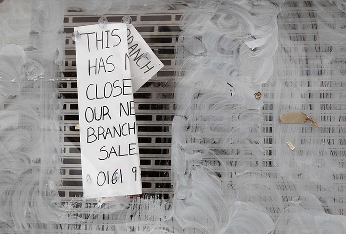 Week in Business: A notice is displayed in the window of an empty shop in Altrincham