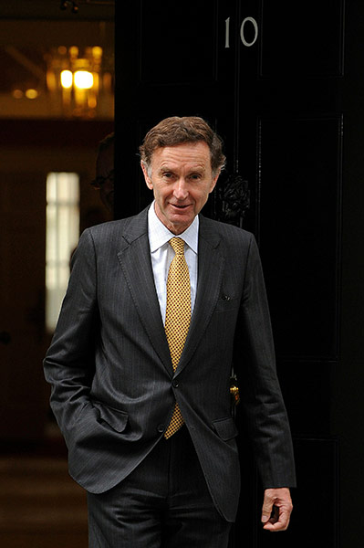 Week in Business: Chairman of HSBC, Stephen Green, leaves his meeting at 10 Downing Street.