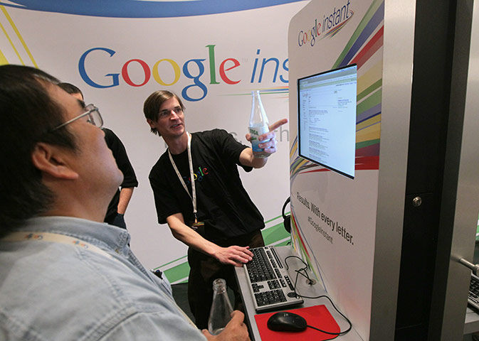 Week in Business: A Google employee gives a demonstration of the new Google Instant