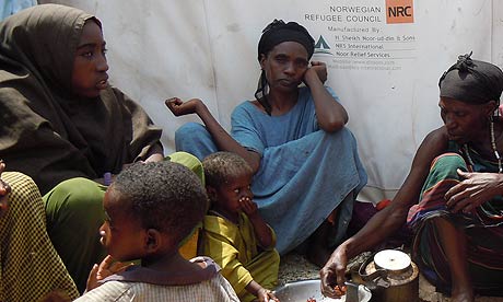 New arrivals at IDP camp in Mogadishu, Somalia