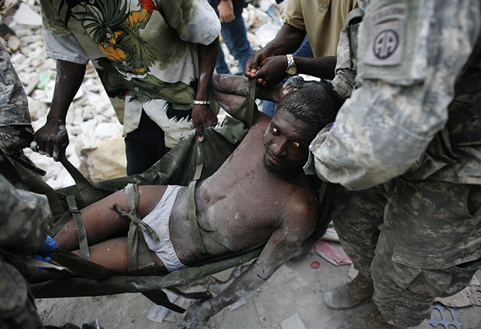 Haiti one year on: January 26: Rico Dibrivell freed from the rubble in Port-au-Prince