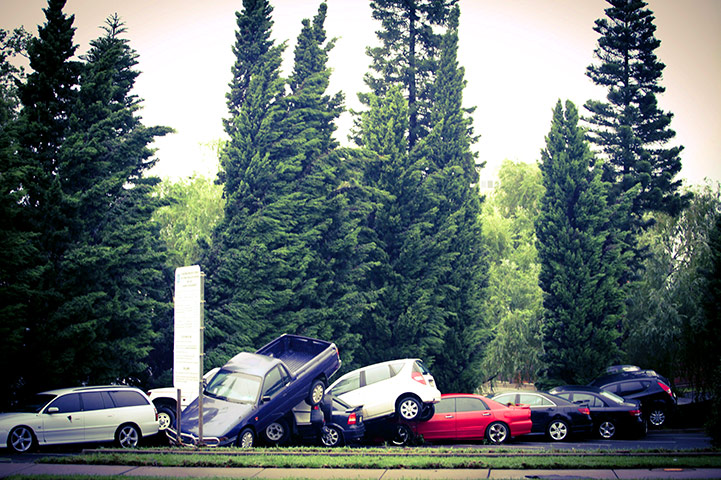 queensland floods: aftermath of flash flooding in in Toowoomba 