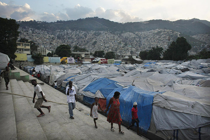 Haiti then and now: January 2011: The shelters remain 