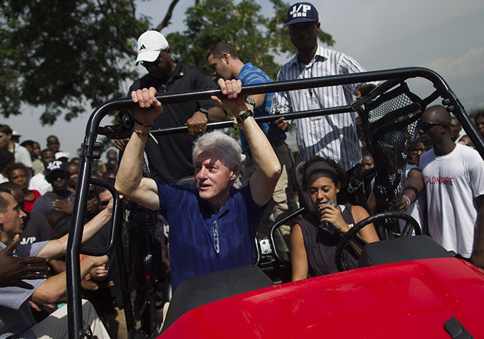 Haiti one year on: October 6: Bill Clinton arrives at the Petionville Golf Club