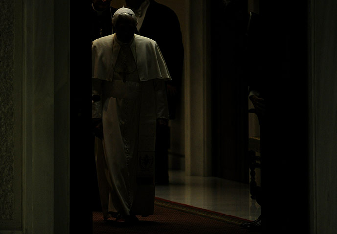 24 hours in pictures: Pope Benedict XVI arrives for his weekly general audience