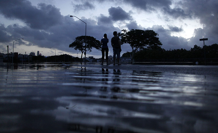 24 hours in pictures: A flooded street in Brisbane