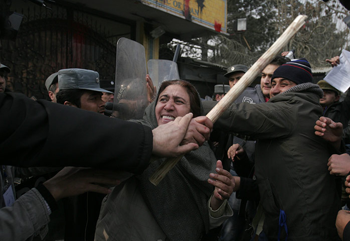 24 hours in pictures: protest outside Iranian Embassy in kabul